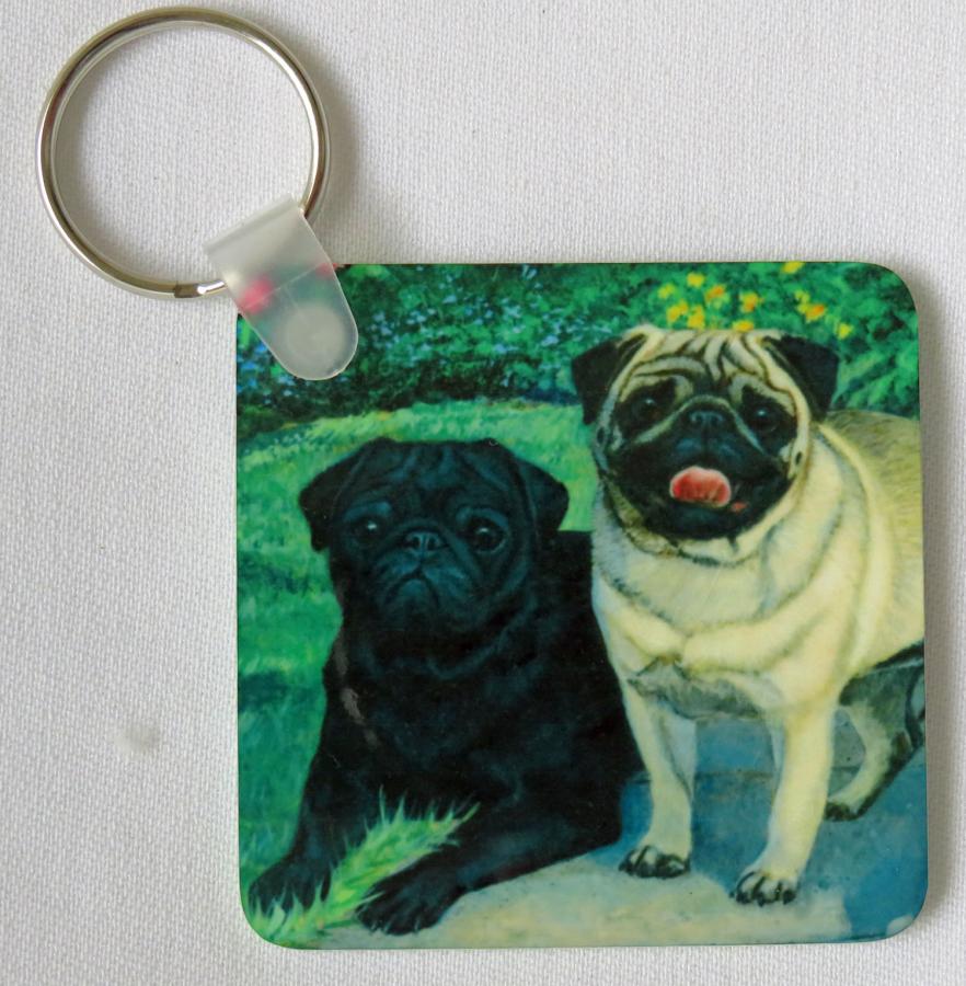 Pug 2 key ring - side 1